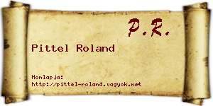 Pittel Roland névjegykártya