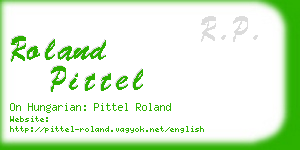 roland pittel business card